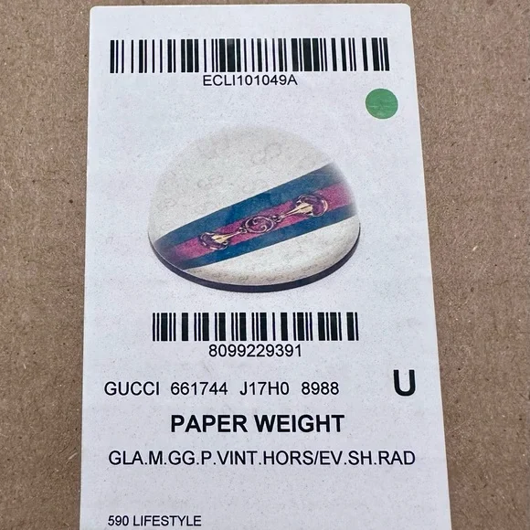 Gucci Web & Interlocking G Horsebit Paperweight - NEW - Picture 6 of 6